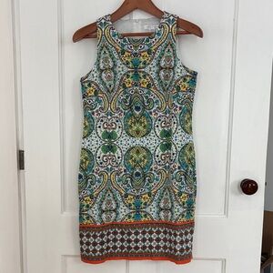 London Times Multicolor Paisley Mini Dress